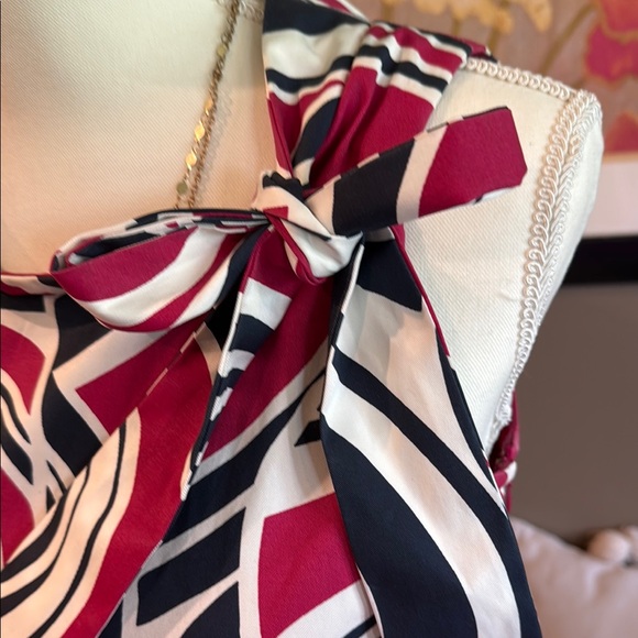 MERONA Abstract Retro Mod Sheath Dress Size 2 - Picture 5 of 9